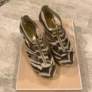 Michael Kors Damita wedge tiger espadrilles